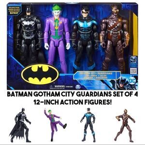 NEW! 🦇 BATMAN Gotham City Guardians Set of 4 BIG! 12 inch Action Figures! DC